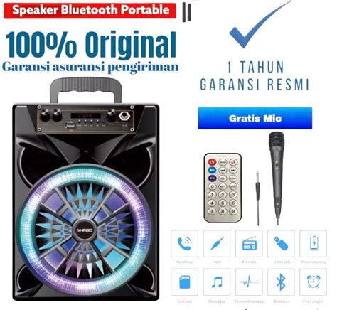 Speaker Qs Full Bass Ukuran Besar Inch Free Mic Remote Wireless