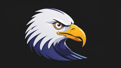 Premium Photo Minimalist Sleek And Simple Eagle Head Illustration