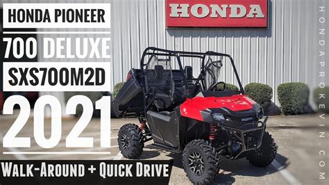 2021 Honda Pioneer 700 Deluxe Walk Around Utility Side By Side Sxs