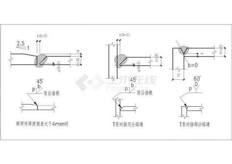 钢结构焊接标准图及节点构造大样图通用节点详图土木在线