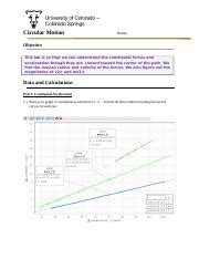 PES 1150 Circ Motion Report Covid Docx Circular Motion Name