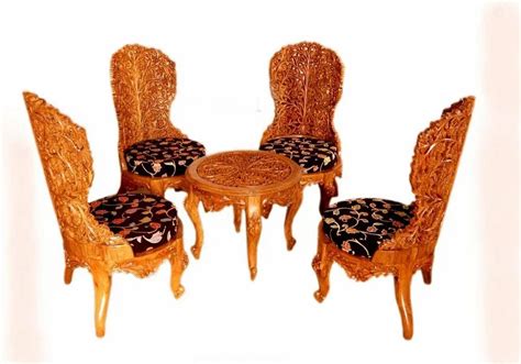 Teak Wood Seater Nrw Wooden Fully Carved Lobby Set At Rs