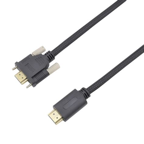 Gold Plated Hdmi Male To Male Locking Screw Type Cable