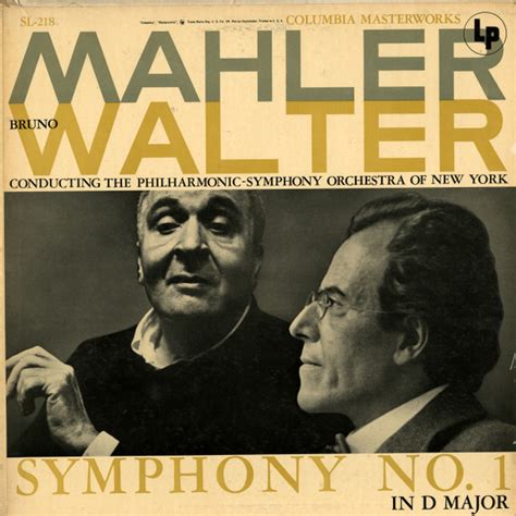 Mahler Bruno Walter The New York Philharmonic Orchestra Symphony