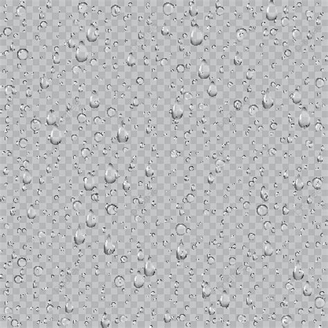 Clear Water Droplets In A Realistic Depiction With Clean Condensation