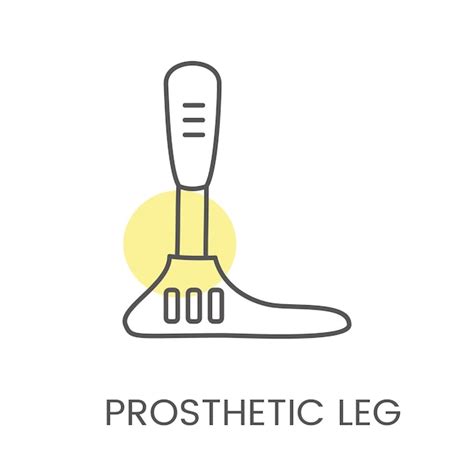 Premium Vector Leg Prosthesis Line Vector Icon