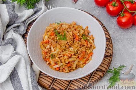 Рецепт: Пекинская капуста, запечённая с мясным фаршем на RussianFood.com