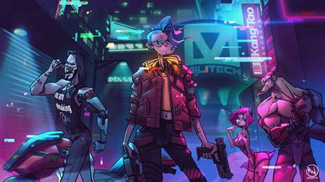 Cyberpunk Game Illustration K Wallpaper Hd Games Wallpapers K