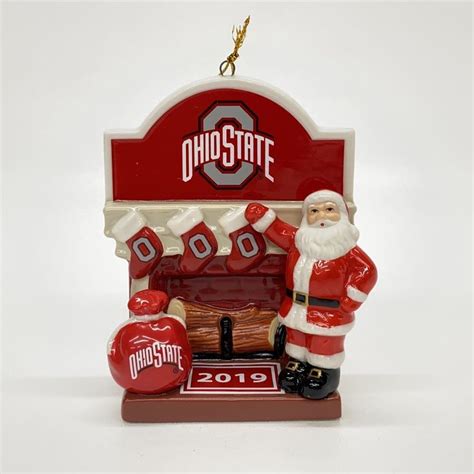 Ohio State Buckeye Danbury Mint Christmas Ornament Holiday Hearth 2019