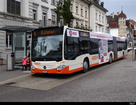 BSU Mercedes Citaro Nr 31 SO 189031 Unterwegs Auf Der Linie 4 In