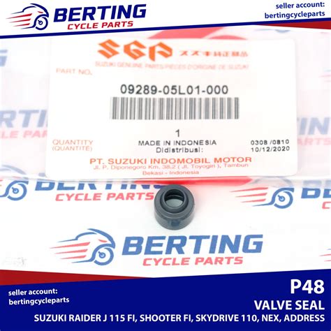 Sgp 1pc Valve Seal Suzuki Raider J 115 Shooter Skydrive 110 Nex Address Genuine 05l01 Shopee