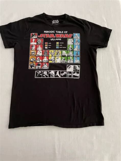 Star Wars Periodic Table Of Villains Tee In Mens Size Small Nwt