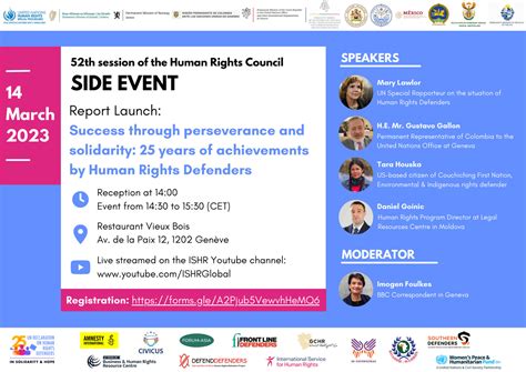 HRC Side Event Success Through Perseverance And Solidarity 25 Years