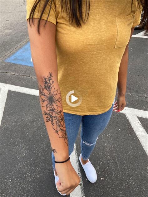 Female Side Forearm Tattoos