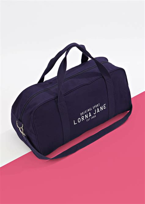 Original Sport Canvas Duffle Bag Blue Lorna Jane Sg