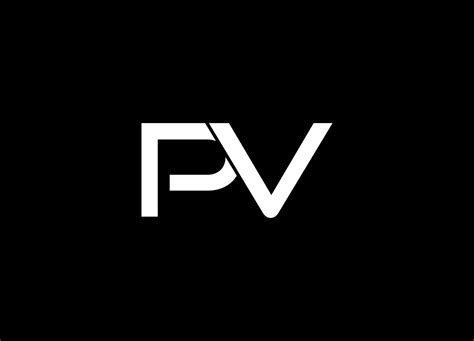 Letter Pv Logo Icon Design Template Elements Pv Letter Logo Concept