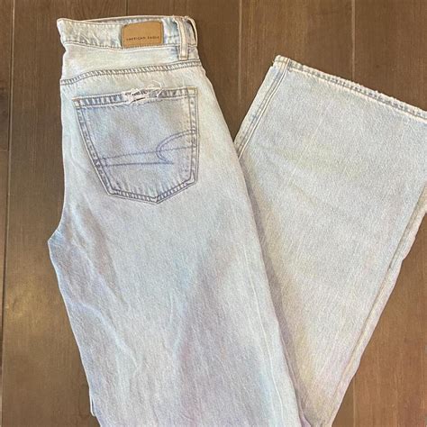 American Eagle Light Blue Washed Jeans Size 00 Feels Depop