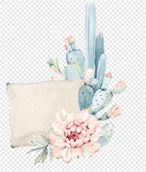 Cactus Sticker Cactaceae Succulent Plant Watercolor Painting Textile