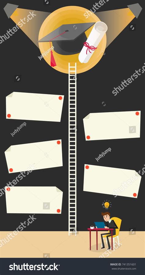 Studying Poster Vector Free Space Text Stock Vector Royalty Free
