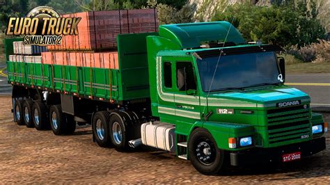 Scania 112HW 333 Carregado Materiais de Construção Euro Truck 2