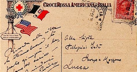 Ricordi Cartolina Postale Croce Rossa Americana