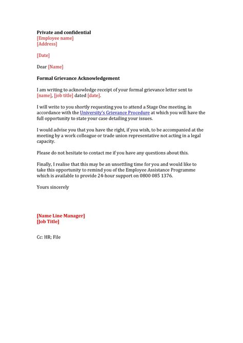 37 Editable Grievance Letters (Tips & Free Samples) ᐅ TemplateLab