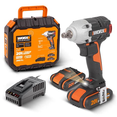 WORX WX272 20Volt 2 0Ah Li ion Çift Akülü Şarjlı 300Nm Kömürsüz