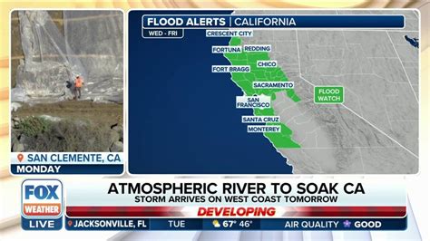 Atmospheric River To Slam California With Heavy Rain Damaging Wind Gusts Latest Weather Clips