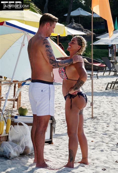 Katie Price Sexy Seen Flaunting Her Huge Boobs In A Bikini On The Beach In Thailand AZNude