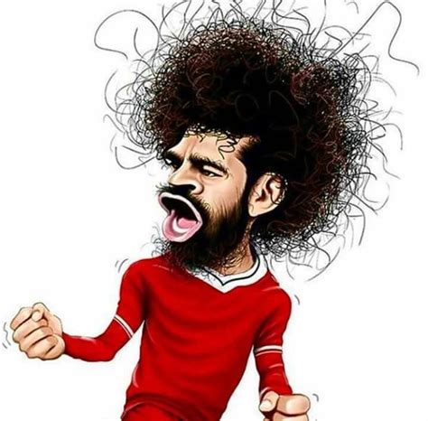 Mo Salah | Celebrity caricatures, Funny caricatures, Caricature