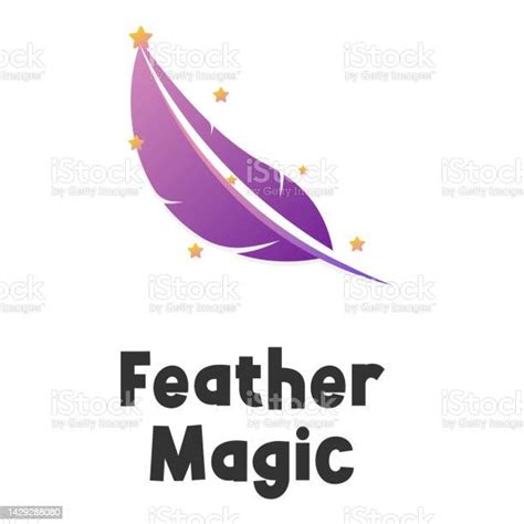 Unique Magic Feather Vector Illustration In Purple Color Stock ...