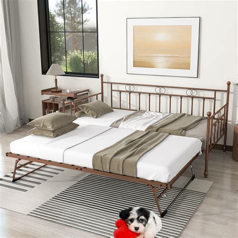 Milliard Twin Daybed And Fold Up Trundle Set Daybed With Pop Up Trundle