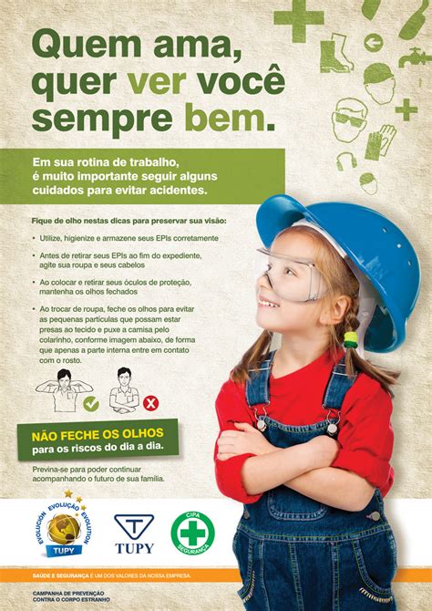 Campanha Segurança No Trabalho Proteção Dos Olhos Tupy Mônica