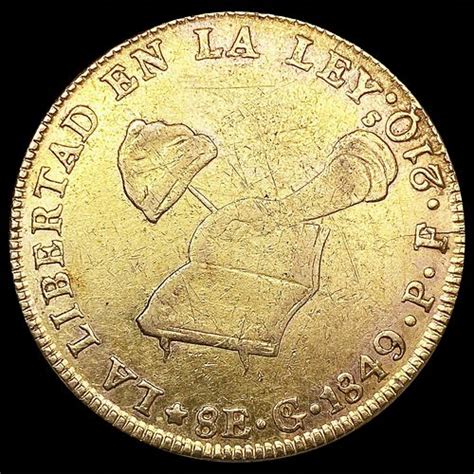 1849 Mexico 7615oz Gold 8 Escudo Nicely Circulate For Sale At Auction