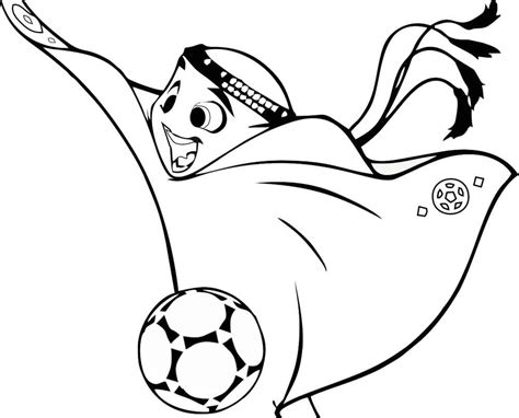 Mascote Da Copa Do Mundo Para Pintar 2022 1000px 808px Como Fazer