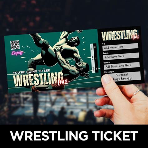 Printable Wwe Tickets Etsy