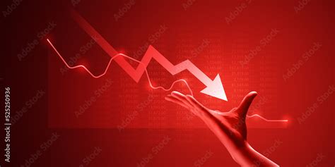 Economic Recession Crisis Financial Inflation Business On Crash Stock