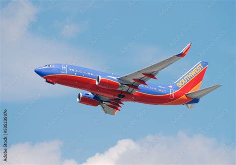 southwest airlines boeing  jet stock photo adobe stock