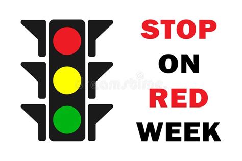 Stop on Red Week Poster of the Traditional Week in August To Highlight ...