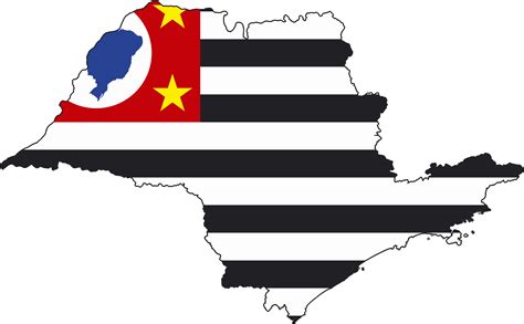 Download Hd Flag Map Of Sao Paulo Bandeira Estado De São Paulo Png