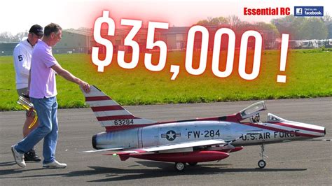 35 000 Rc Turbine Jet North American F 100 Super Sabre Looks So Real In The Sky Youtube