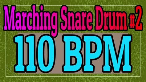 110 Bpm Marching Snare Drum Rock 2 4 4 Drum Track Metronome Drum Beat Youtube