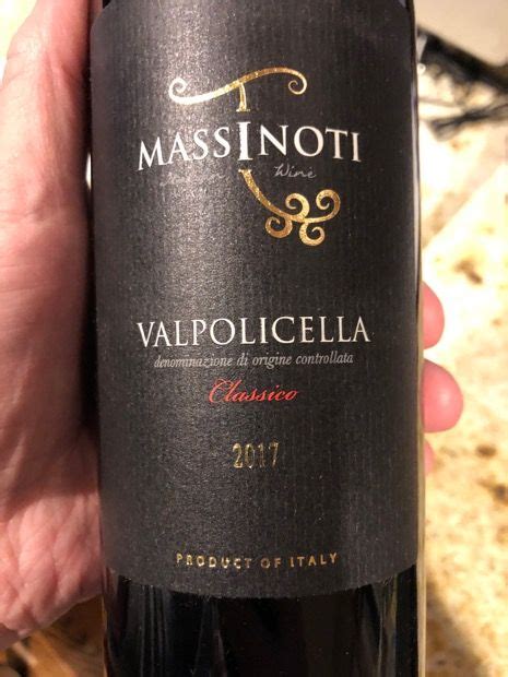 2019 Massinoti Ripasso Della Valpolicella Classico Superiore Italy