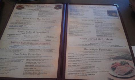 Menu at Aunt Millie's Family Restaurant & Bakery, Irving, NY-5