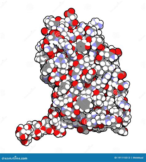 Interferon Beta Molecule, Chemical Structure. Cytokine Used To Treat ...