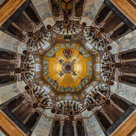 The Barbarossa Chandelier, donated to Aachen Cathedral by Emperor ...