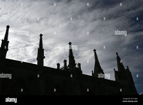 Silhouette Of Roof Of Lady Chapel Ely Cathedral Stock Photo Alamy
