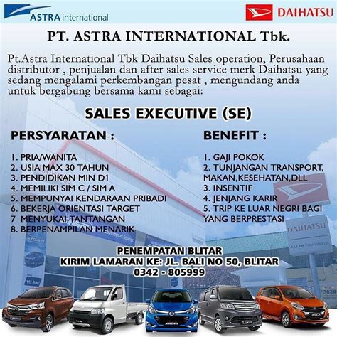 Lowongan Pekerjaan Pt Astra Group 2021