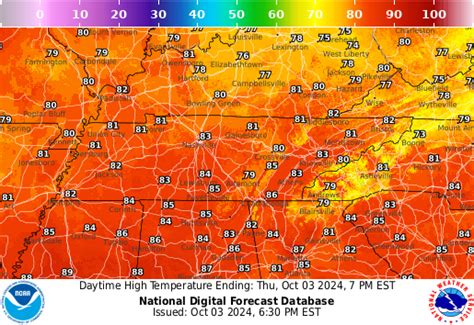 Noaa Graphical Forecast For Tennessee
