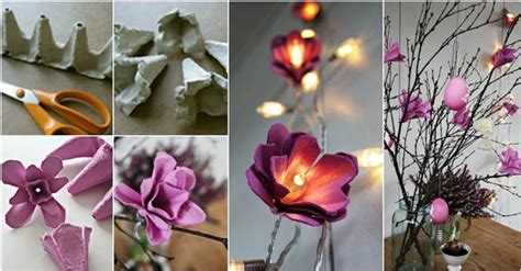 How To Diy Beautiful Flower Lights From Egg Cartons